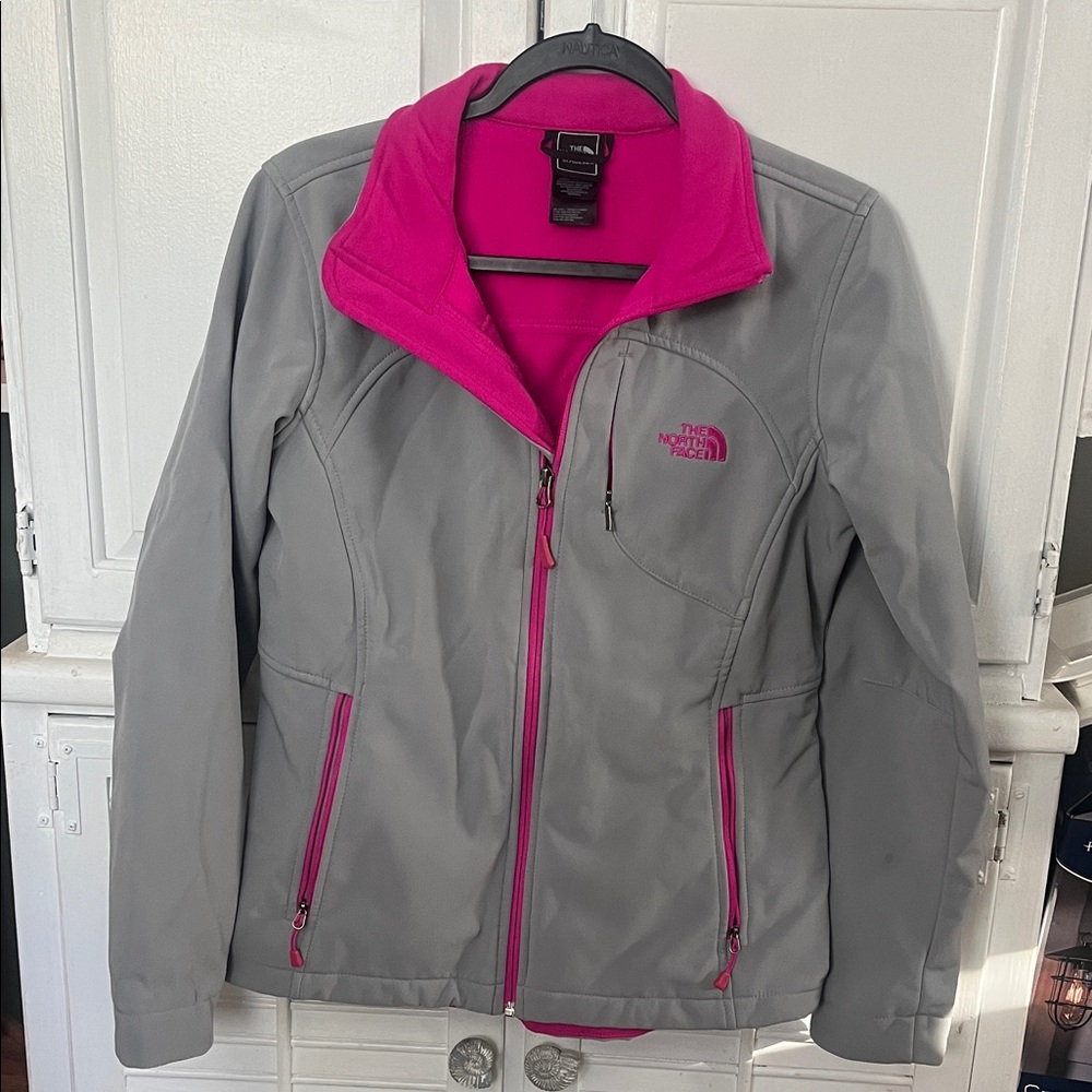 The North Face Women's Jacket in Gray with Pink Accents